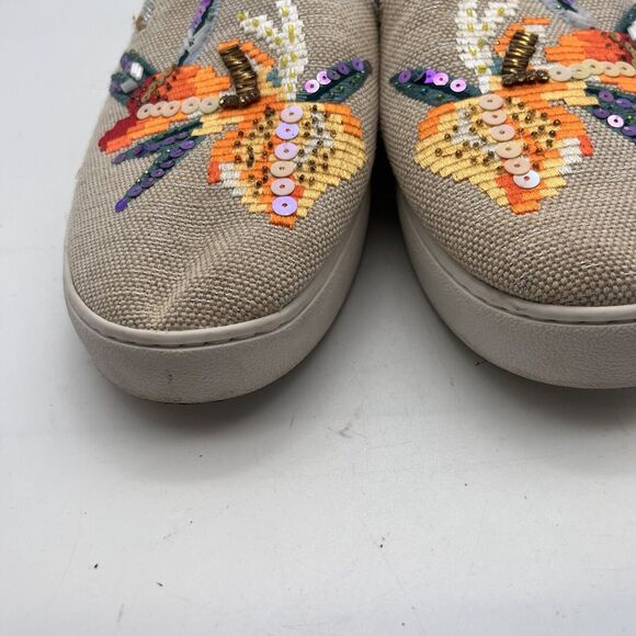 Nine West Playa Vista Embroidered Floral Slip On Sneaker Shoes Flats size 10M - Picture 4 of 8